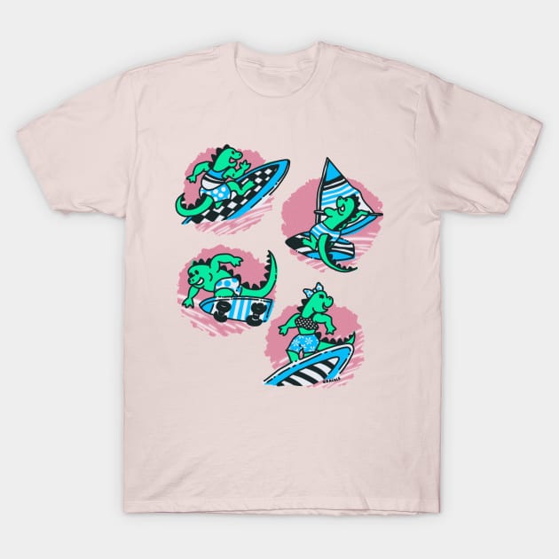 Epic Iguanas (Super Cool Version) T-Shirt by Jan Grackle